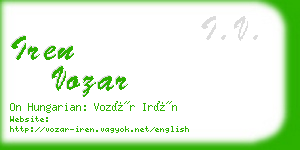 iren vozar business card